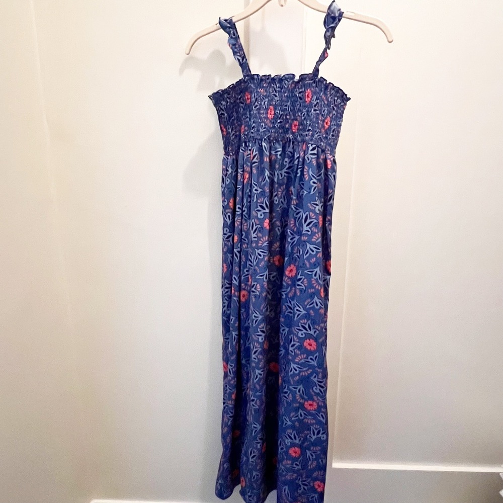 Agua‎ Bendita Danna Antiq Floral Maxi Dress Size Kids 14 Resortwear Vacation